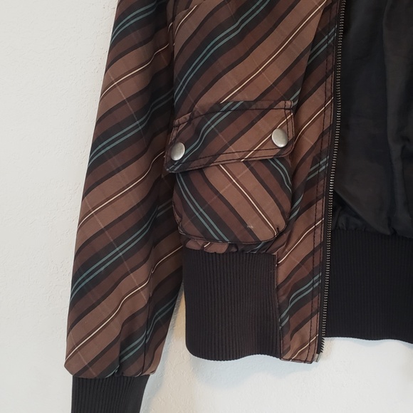 H&M Black Brown Teal Blue Unique Patterned Jacket - Picture 9 of 16